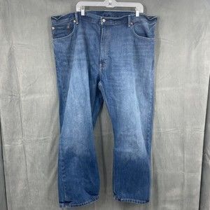 Levis 559 Jeans Mens W46 L30 Blue Medium Wash Straight Leg Cotton Blend